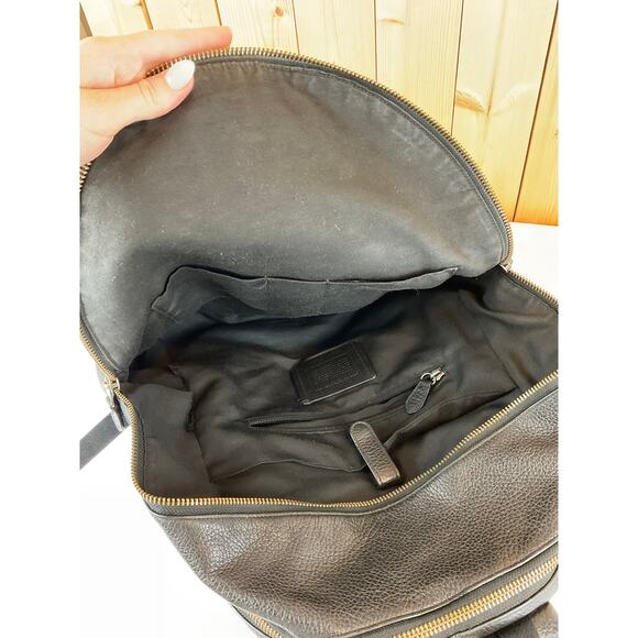 Coach Black Travel Pebble Leather Backpack - NoE1861-F23247